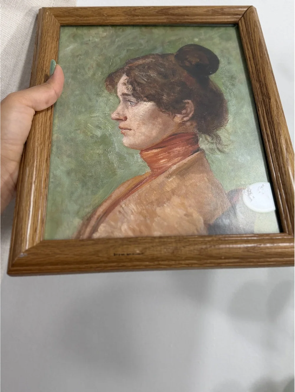 1902 Vintage Helene Donath German Artist oil hand painting wooden frame